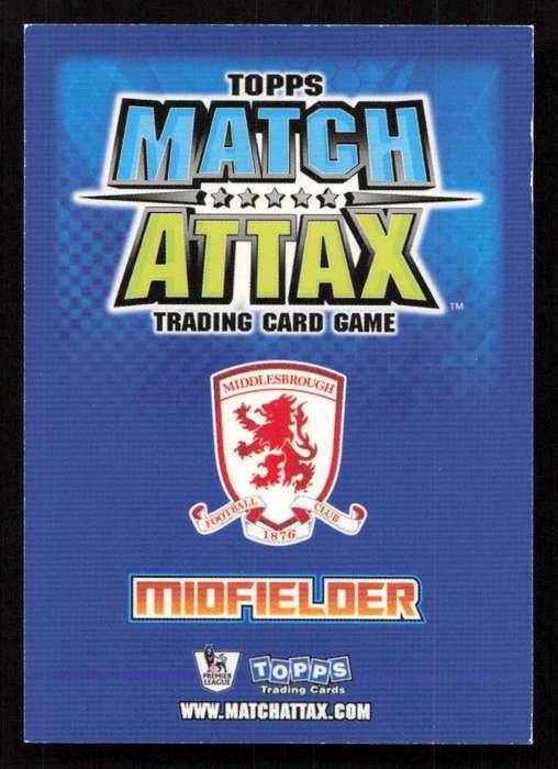 Topps Match Attax PL 2008/2009 Middlesbrough - Steward Downing Star Player