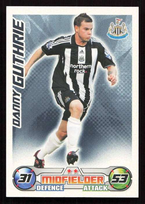 Topps Match Attax PL 2008/2009 Newcastle United - Danny Guthrie