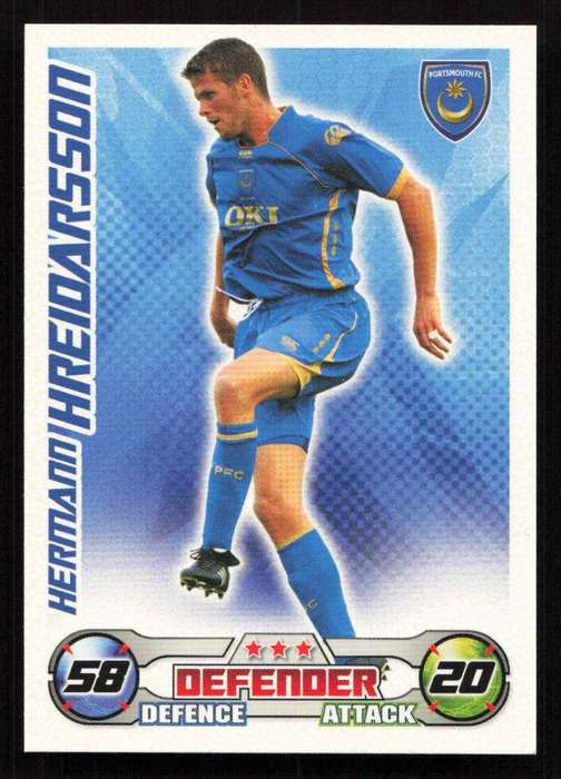 Topps Match Attax PL 2008/2009 Portsmouth - Hermann Hreidarsson