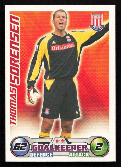 Topps Match Attax PL 2008/2009 Stoke City - Thomas Sorensen