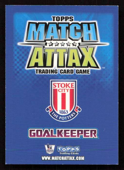 Topps Match Attax PL 2008/2009 Stoke City - Thomas Sorensen
