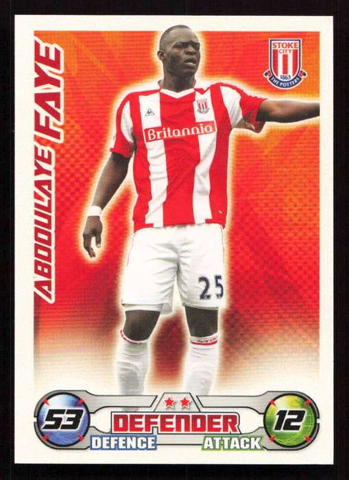 Topps Match Attax PL 2008/2009 Stoke City - Abdoulaye Faye