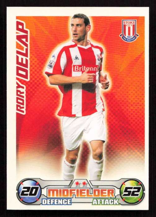 Topps Match Attax PL 2008/2009 Stoke City - Rory Delap