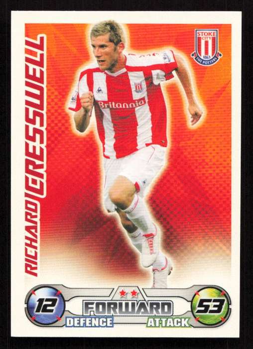 Topps Match Attax PL 2008/2009 Stoke City - Richard Cresswell