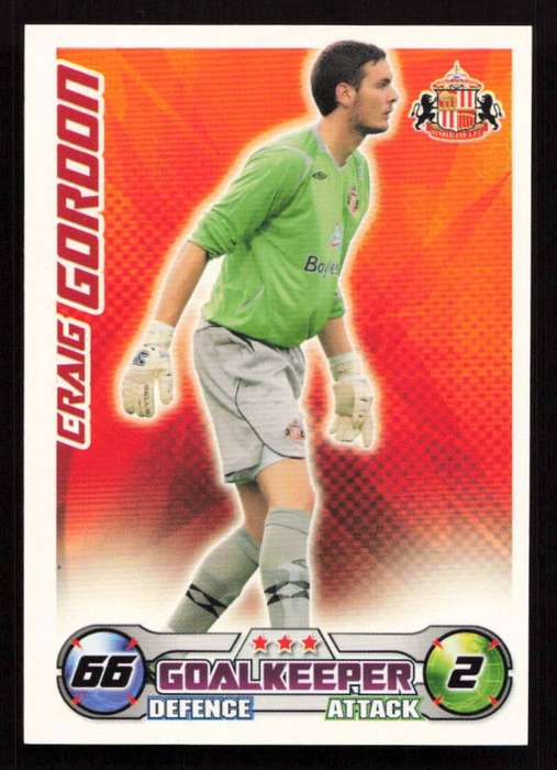 Topps Match Attax PL 2008/2009 Sunderland - Craig Gordon