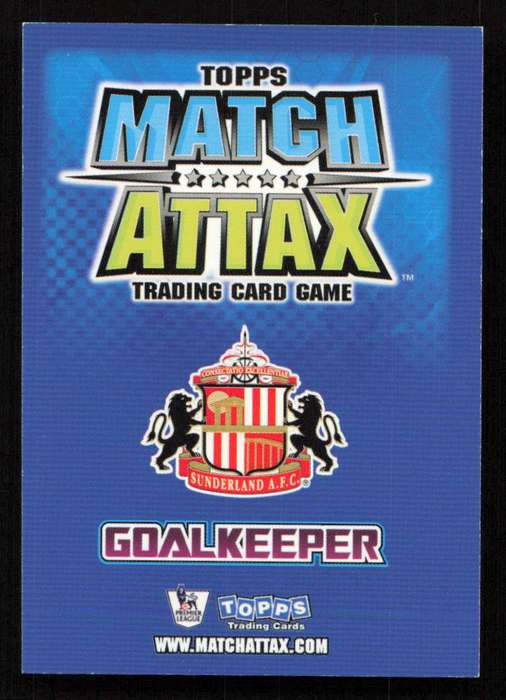 Topps Match Attax PL 2008/2009 Sunderland - Craig Gordon