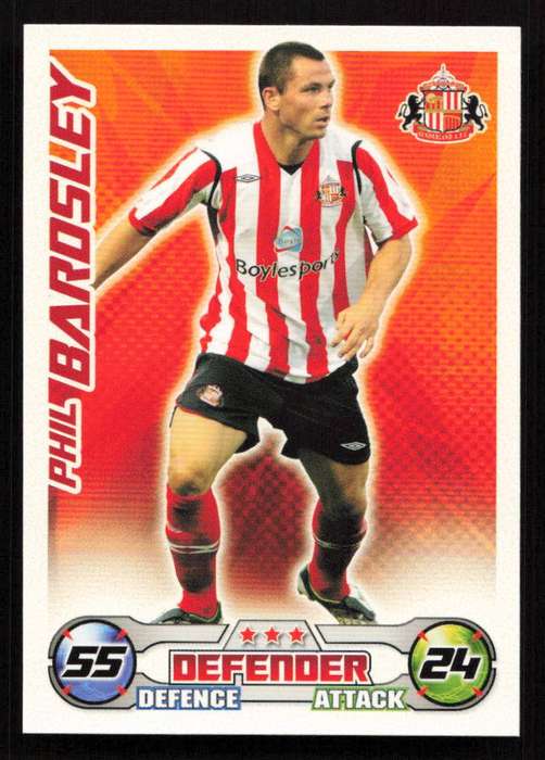Topps Match Attax PL 2008/2009 Sunderland - Phil Bardsley