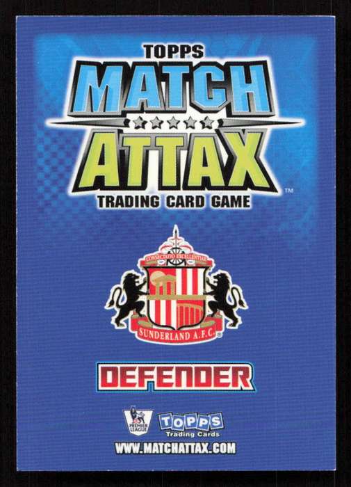 Topps Match Attax PL 2008/2009 Sunderland - Phil Bardsley