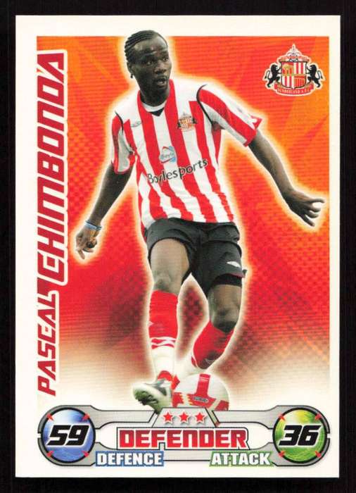 Topps Match Attax PL 2008/2009 Sunderland - Pascal Chimbonda