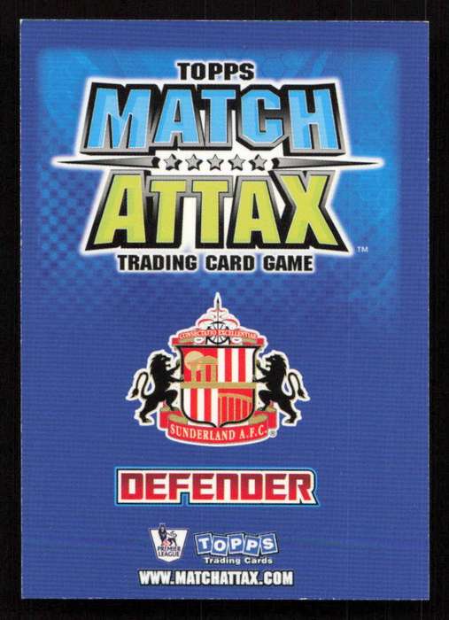 Topps Match Attax PL 2008/2009 Sunderland - Pascal Chimbonda