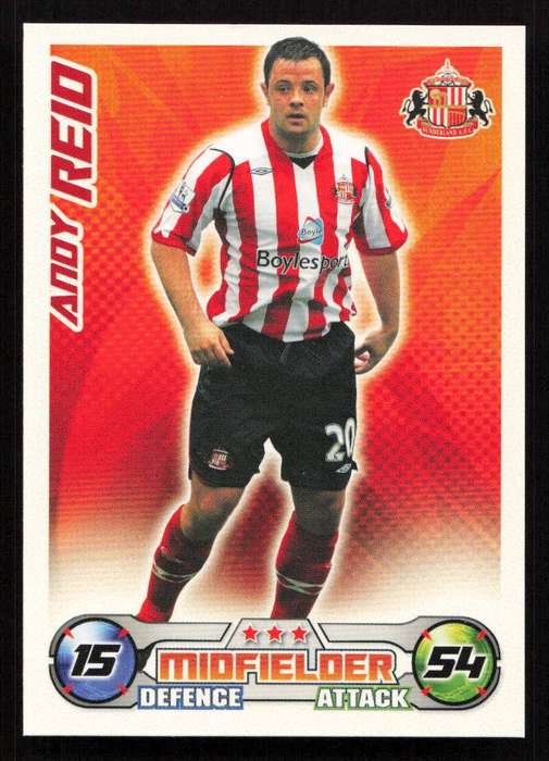 Topps Match Attax PL 2008/2009 Sunderland - Andy Reid