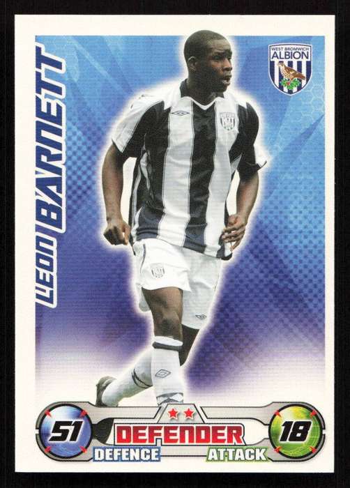 Topps Match Attax PL 2008/2009 West Bromwich Albion - Leon Barnett