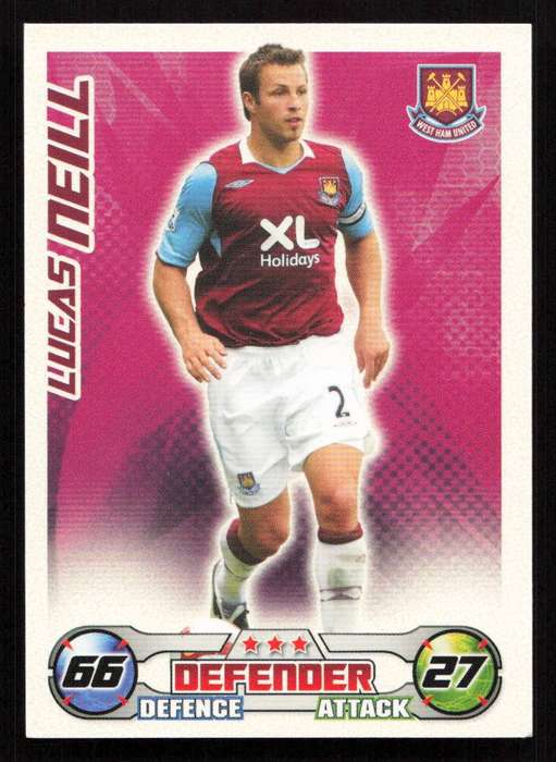 Topps Match Attax PL 2008/2009 West Ham United - Lucas Neill