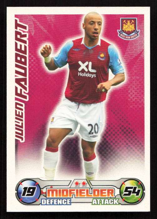 Topps Match Attax PL 2008/2009 West Ham United - Julien Faubert