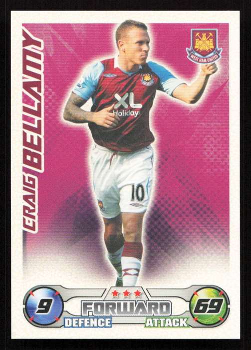 Topps Match Attax PL 2008/2009 West Ham United - Craig Bellamy
