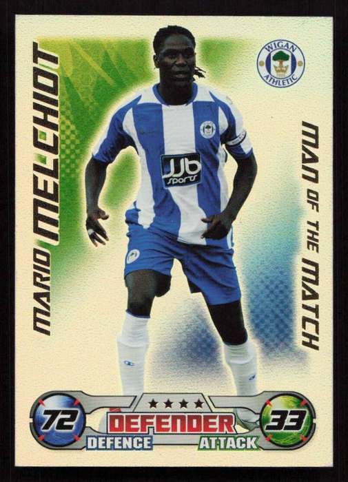 Topps Match Attax PL 2008/2009 Wigan Athletic - Mario Melchiot Man of the Match