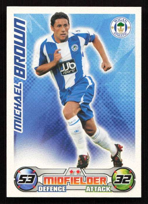Topps Match Attax PL 2008/2009 Wigan Athletic - Michael Brown