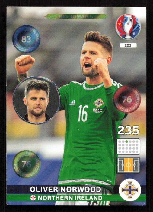 Panini UEFA Euro 2016 / XL Adrenalyn  - Northern Ireland - Oliver Norwood