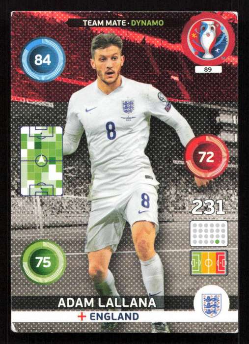 Panini UEFA Euro 2016 / XL Adrenalyn  - England - Adam Lallana