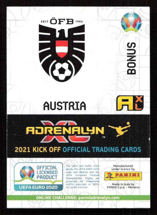 Panini UEFA Euro 2020 / XL Adrenalyn - Austria - Second Skin