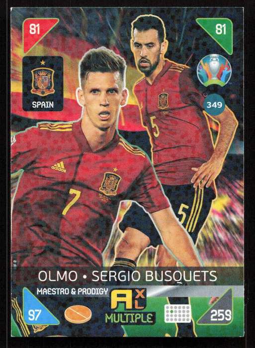 Panini UEFA Euro 2020 / XL Adrenalyn - Spain - Olmo, Sergio, Busquets