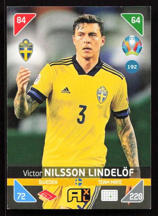 Panini UEFA Euro 2020 / XL Adrenalyn - Sweden - Victor Nilsson Lindelof