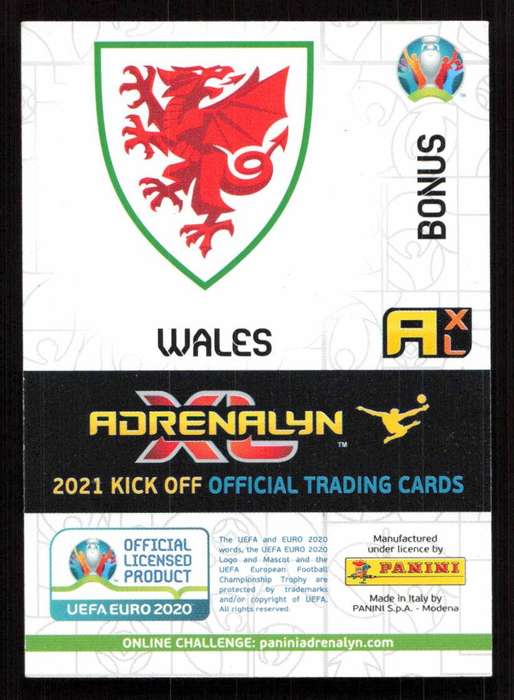 Panini UEFA Euro 2020 / XL Adrenalyn - Wales - Second Skin