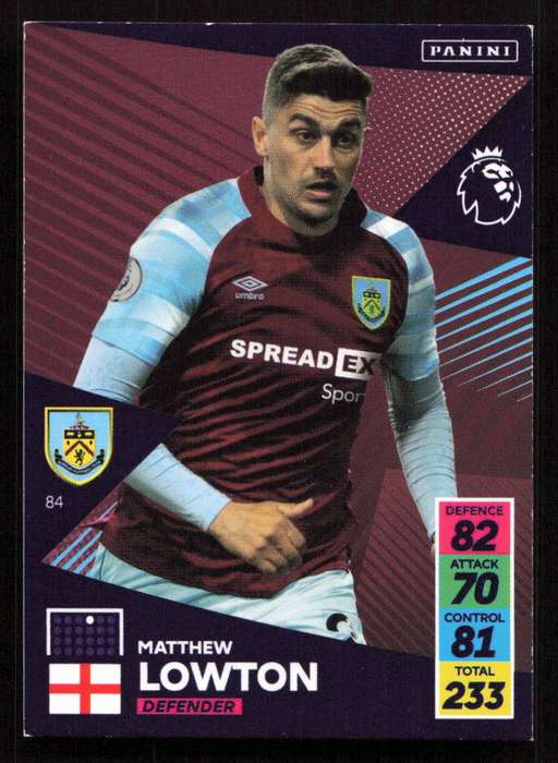 Panini Premier League 2021/22 / XL Adrenalyn - Burnley - Matthew Lowton