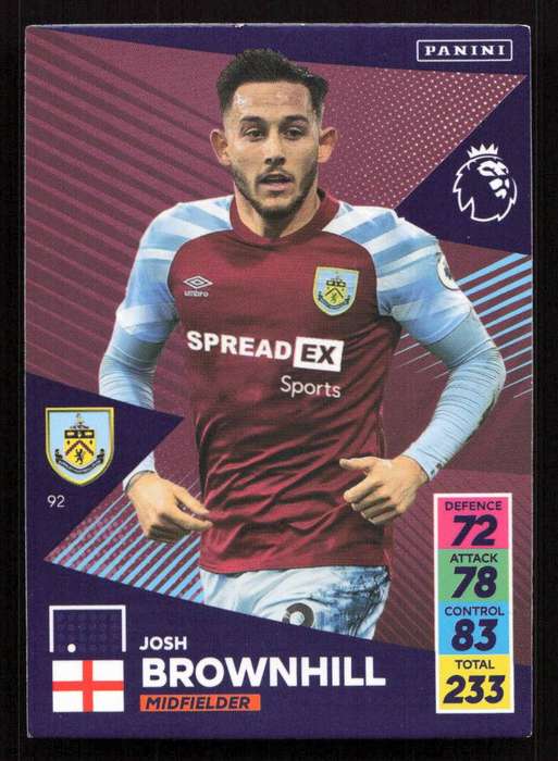 Panini Premier League 2021/22 / XL Adrenalyn - Burnley - Josh Brownhill