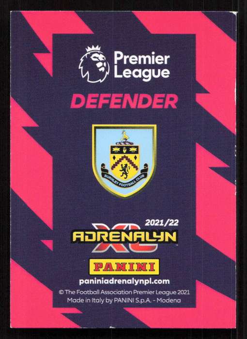 Panini Premier League 2021/22 / XL Adrenalyn - Burnley - James Tarkowski