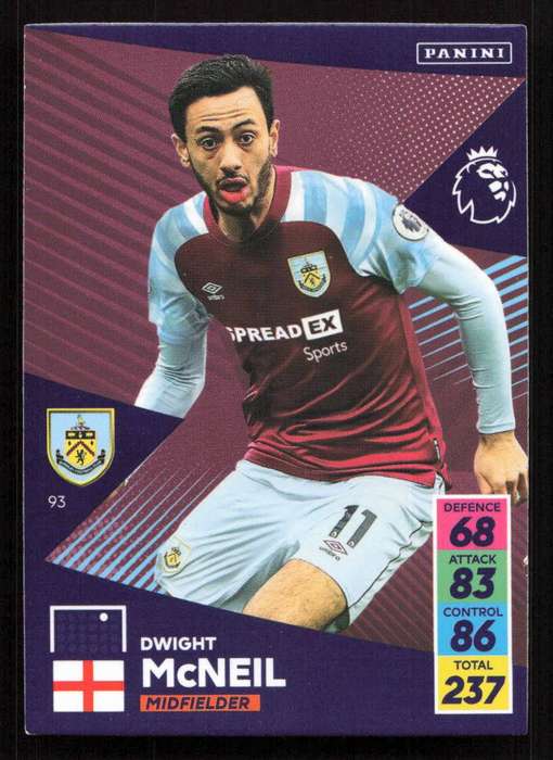 Panini Premier League 2021/22 / XL Adrenalyn - Burnley - Dwight McNeil