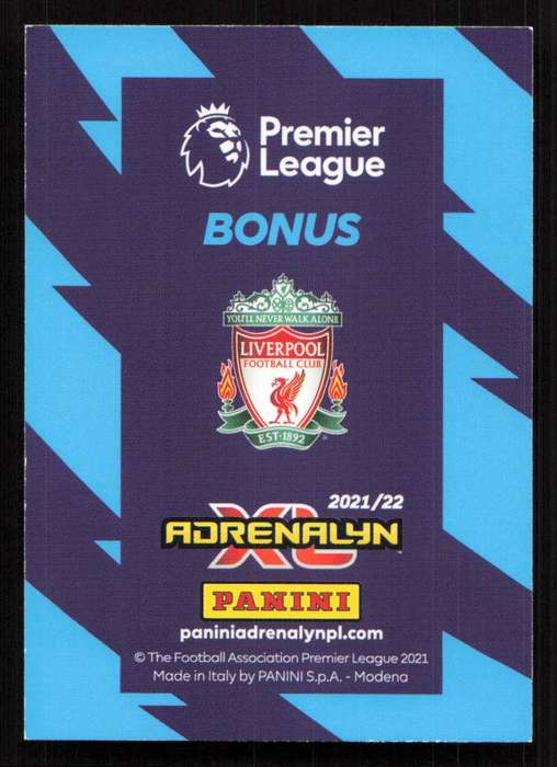 Panini Premier League 2021/22 / XL Adrenalyn - Liverpool - Liverpool Football Club Bonus