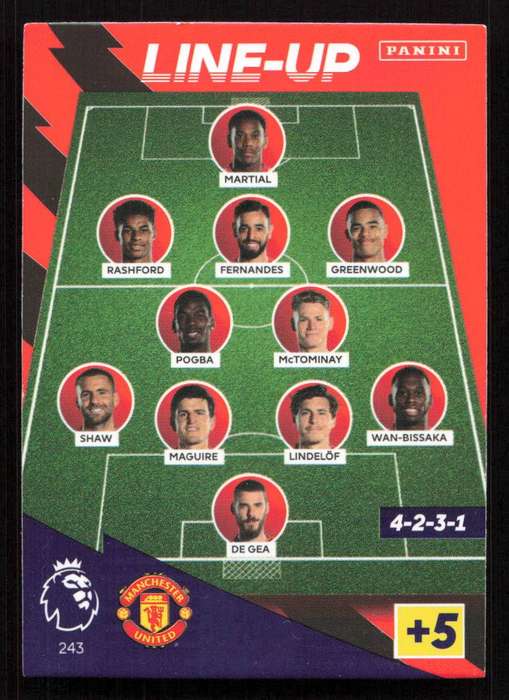 Panini Premier League 2021/22 / XL Adrenalyn - Manchester United - Line-up