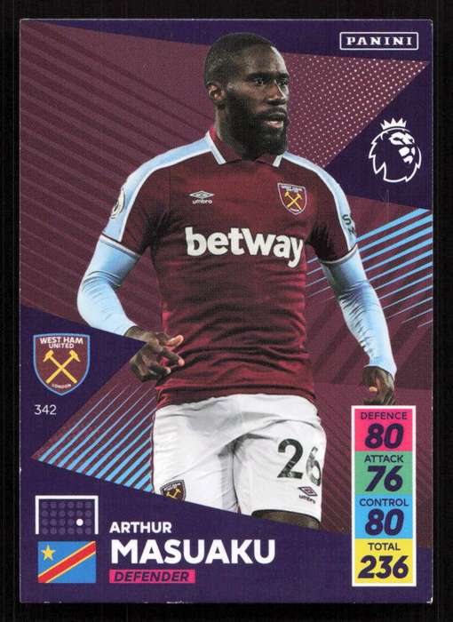 Panini Premier League 2021/22 / XL Adrenalyn - West Ham United - Arthur Masuaku