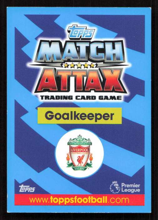 Topps Match Attax Premier League 2017/18 - Liverpool - Simon Mignolet