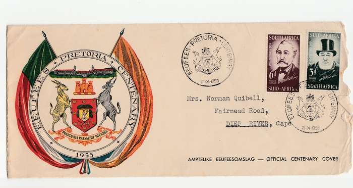 1955 RSA Pretoria Centenary Commemorative Cover