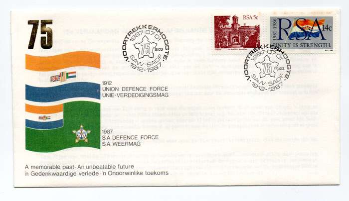 1987 RSA 75th Anniversary of the South African Defence Force Commemorative  Cover