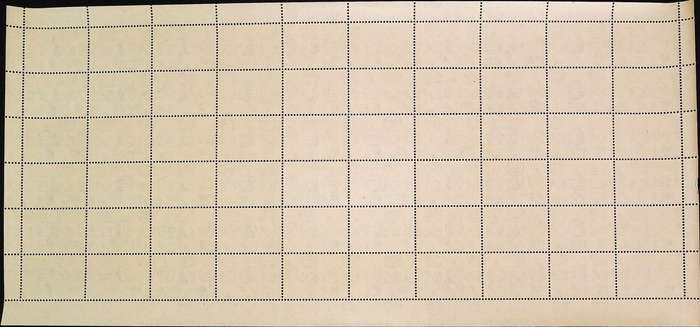 Nyasaland Protectorate 1953 - 54 QEII SG176 2d black and yellow-orange *Complete Sheet No 0493 -0497