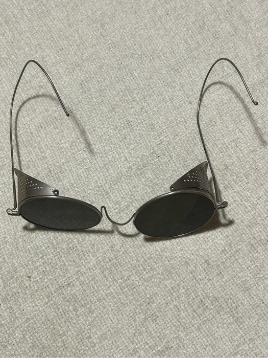 Antique Wilson Round Tinted Safety Motorcycle Sunglasses
