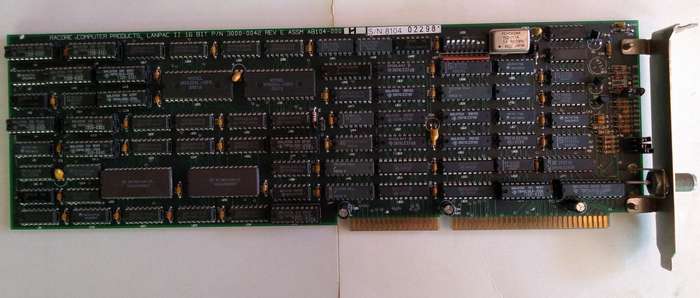 Racore Lanpac II Network Card ISA 16-Bit F-Connector
