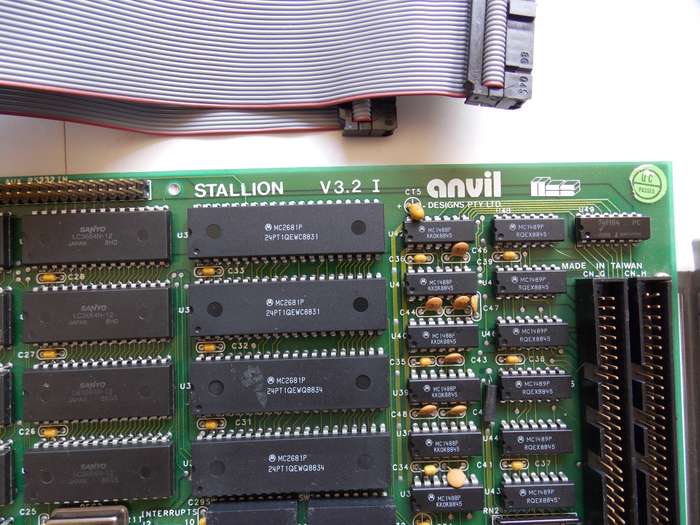 Anvil Stallion v3.2 I Multi Serial Card ISA 16-Bit Intel 80186 CPU (1986)