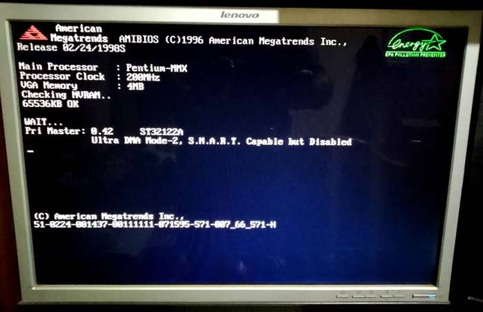 PCChips M571 Socket 7 Intel Pentium 200Mhz MMX 64MB RAM