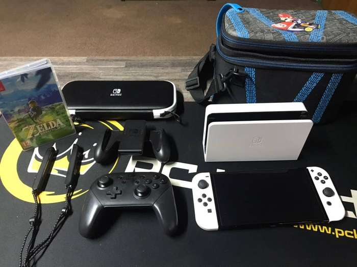 Nintendo Switch OLED White with extras