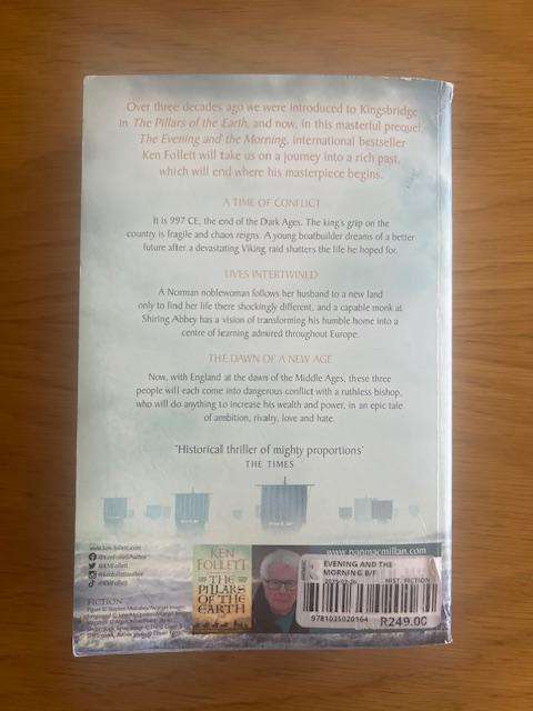 Book: Ken Follett.  The evening and the morning.  Paperback. 2020. 897 pages.