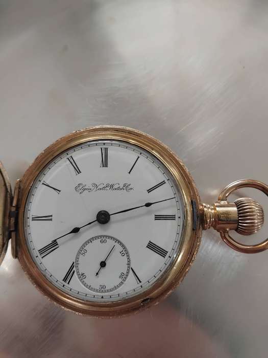 Elgin 1896 Antique Brass Pocket Watch