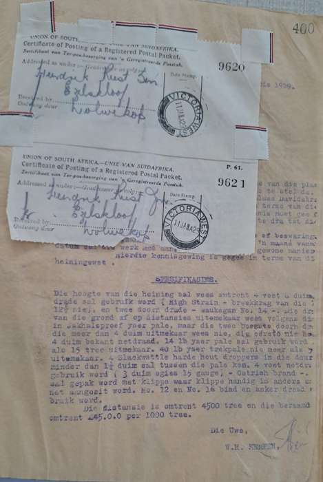 LETTER BOOK, 1928 - 1000-page volume. Karoo history - A special volume! VIEW DESCRIPTION.