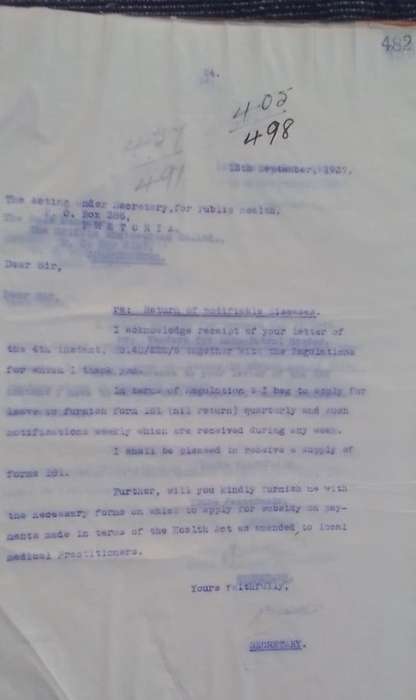 LETTER BOOK, 1936/37 - 500-page volume. Karoo history - PLEASE READ DESCRIPTION.