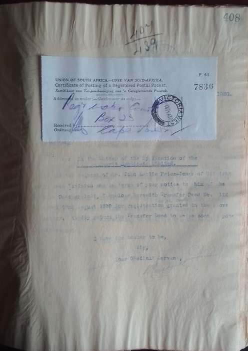 LETTER BOOK, 1930 - 1931 1000-page volume. Karoo history - PLEASE READ DESCRIPTION.