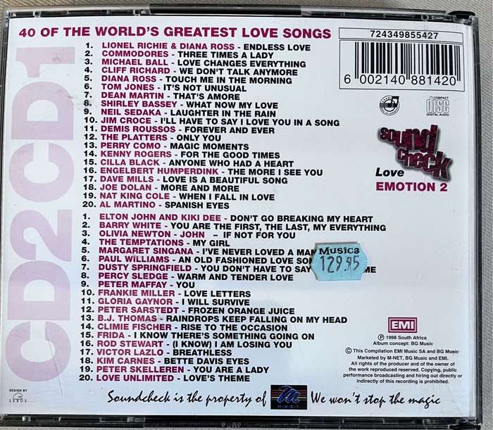 Love Emotion 2 Sound Check - double CD