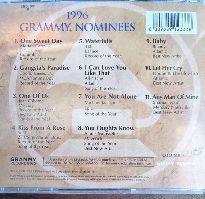 3 Grammy Nominees - 1995, 1996 and 1997